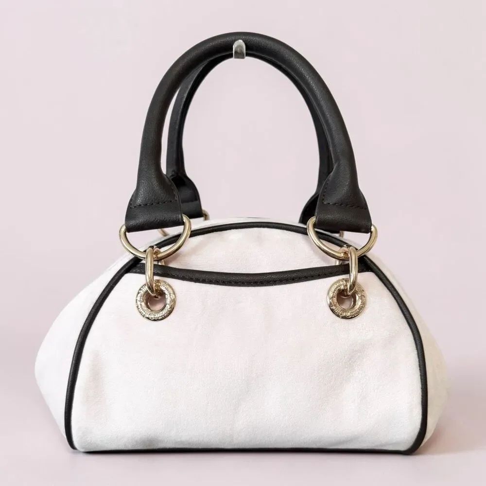Juicy Couture Pale Pink Brown Classic Scottie Dog Satchel Handbag